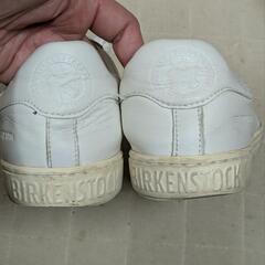 Birkenstock ホワイト レザースニーカー 24.0cmの画像