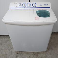 HITACHI 日立 2槽式電気洗濯機 PS-55AS2 動作確認済み 5.5kg メンテナンス済み 洗濯機 2022年製 二槽式