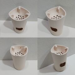  白泥/涼炉/香山造/うぶ出し/年代物/時代物/煎茶道具/涼炉台/骨董品/焜炉/茶炉/風炉/C0EQ0118の画像