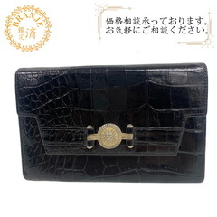 ジャンニヴェルサーチ Gianni Versace 長財布 クロ...