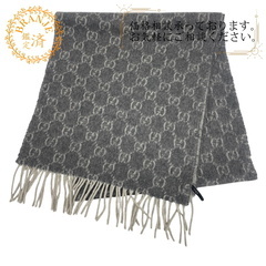 グッチ GUCCI マフラー GG柄 グレー