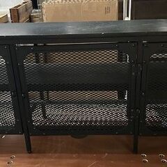 木製メッシュ扉(スチール）テレビ台