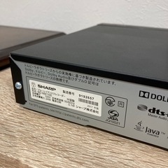 【ジモティー割】SHARP 2017年製 ブルーレイディスクレコーダー BD-NW1100（ID950）の画像