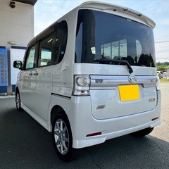 Bluetooth対応ナビ付き☆月々9千円〜分割可❗️車検2年付き！【名義変更代込み】広い車内！大人気‼️ダイハツ タントカスタム☆Bluetooth対応ナビ付き☆走行中DVD見れます♪ETC付き☆純正アルミ☆事故修復歴無し☆電動スライドドア☆ドライブレコーダー☆そのまま乗って帰れます！の画像