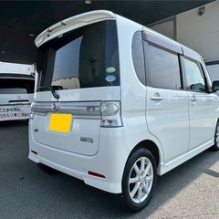 Bluetooth対応ナビ付き☆月々9千円〜分割可❗️車検2年付き！【名義変更代込み】広い車内！大人気‼️ダイハツ タントカスタム☆Bluetooth対応ナビ付き☆走行中DVD見れます♪ETC付き☆純正アルミ☆事故修復歴無し☆電動スライドドア☆ドライブレコーダー☆そのまま乗って帰れます！の画像