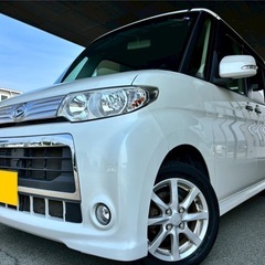 Bluetooth対応ナビ付き☆月々9千円〜分割可❗️車検2年付き！【名義変更代込み】広い車内！大人気‼️ダイハツ タントカスタム☆Bluetooth対応ナビ付き☆走行中DVD見れます♪ETC付き☆純正アルミ☆事故修復歴無し☆電動スライドドア☆ドライブレコーダー☆そのまま乗って帰れます！の画像
