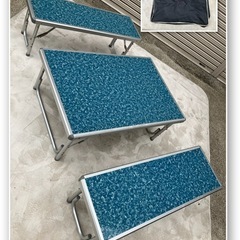 キャンプに最適🏕️ 便利な収納袋付き‼️ キャンプテーブルセット 🟡