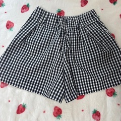 ショートパンツ　チェックの画像