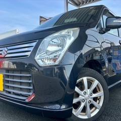 低走行8万キロ☆月々9千円〜分割払い可‼️ 車検2年付き！【名義変更代込み】☆スズキ ワゴンR☆H26年式☆Bluetooth対応ナビ付き☆走行中DVD見れます☆プッシュスタート☆ドライブレコーダー付きのフル装備☆純正アルミ☆事故修復歴無し☆そのまま乗って帰れます！の画像