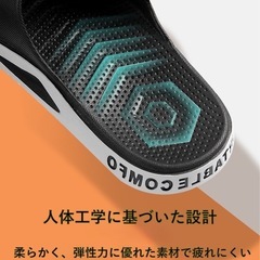 サンダル メンズ スポーツサンダル 軽量 26.0 26.5 黒 新品の画像