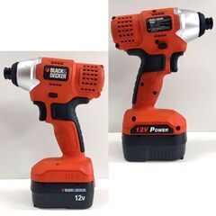 BLACK＆DECKER 12V コードレスインパクトドライバー SX5120 急速充電器 バッテリー×2 ケース付き 工具 DIY 札幌市 中央区 南12条の画像