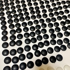 栗碁器　ガラス碁石（白・黒セット）碁筒・天然銘木（栗材ロクロ碁筒）セット日本製の画像