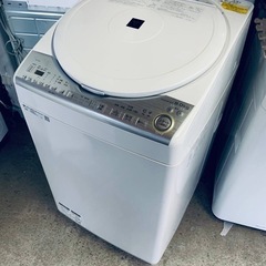 ♦SHARP 電気洗濯乾燥機【2019年製】ES-TX8C-W