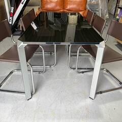 高級感 ダイニングorミッティング 7点セット、180cm Used/キレイの画像