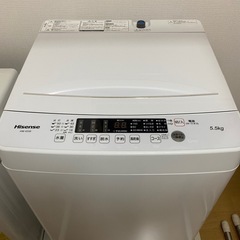 決定しました！ハイセンス　洗濯機　5.5キロ