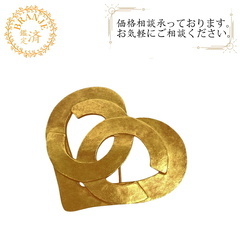 シャネル CHANEL ブローチ ココマーク ハート 95P ゴールド