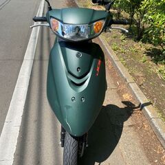 ヤマハ ジョグDeluxe　人気のマットアーマードグリーンメタリック