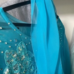 水色の軽やかドレス　ダンス・発表会・演劇にの画像