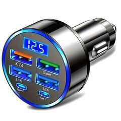 シガレットソケットからUSBポート5Vに変換　スマホ急速充電可能...