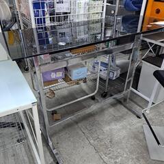 値下げ10,000円‼️美品 激安 ガラスハイカウンター&チェア2点 3点セットの画像