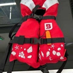 ★北九州、福岡市配送可　美品　幼児用ライフジャケット　横転防止機...