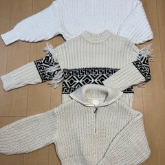 シーズンオフ価格 レディース服 ニット4着 ボトム2着の画像