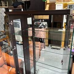 トシヤ モダン コレクションケース、ブラウン 3面ガラスミラー付幅70cm slide_2ed031f7-9500-4489-b2c1-