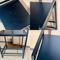 ラック 棚 ブラック 黒 伸縮可能 インテリア 家具の画像