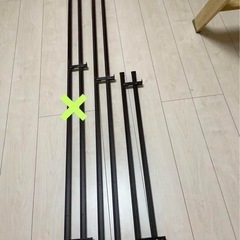TOSOカーテンレールダブル 木目調ダークブラウン2本