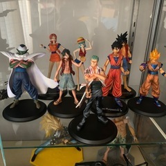 ドラゴンボール×ワンピースコラボフィギュアセット売りの画像