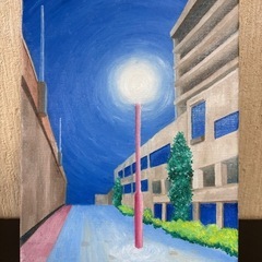 守口みやびの油絵「通路」
