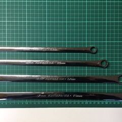 美品・良品/4本セット　Snap-on/スナップオン　超ロングストレートメガネレンチ 　オフセット0　XDHFM10×12㎜/12×14㎜/14×17㎜/17×19㎜の画像