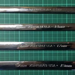 美品・良品/4本セット　Snap-on/スナップオン　超ロングストレートメガネレンチ 　オフセット0　XDHFM10×12㎜/12×14㎜/14×17㎜/17×19㎜の画像