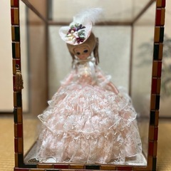 昭和レトロ スキヨドール リボン フランス人形 