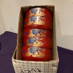 ちらし寿司用　漆器どんぶり　5個