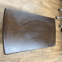 S281 ⭐ 引出し付きセンターテーブル 天然木 ブラウン 幅110cm USEDの画像