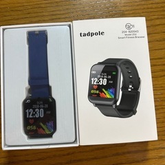 【新品】スマートウォッチ IP67 防水　スクエア型　ブルー　腕...