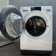 超最安値🚨2023年製AQUAドラム式洗濯機　AiウォッシュAQW-DX12N 12kg 配達無料の画像