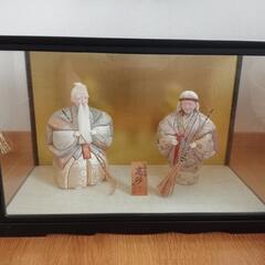 高砂人形とガラスケース