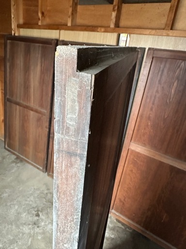 【ご予約有り】【愛知発・引取限定】格子戸 建具 引き戸 蔵戸 古民家 町屋　レトロ 4枚セット