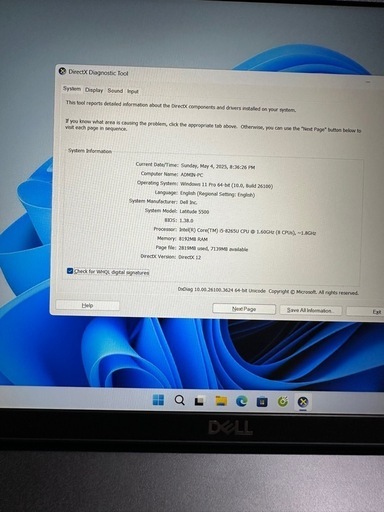 家電 DELL 5500 Corei5/ram8gb/ssd256gb