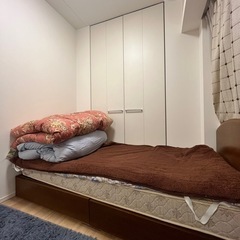 決まりました！洗濯機、シングルベッド（毛布、マットレス付）の画像