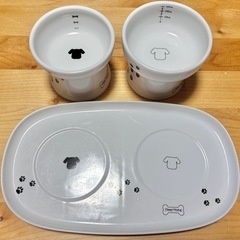 犬用　フードボウル　ウォーターボウル　　食器トレー