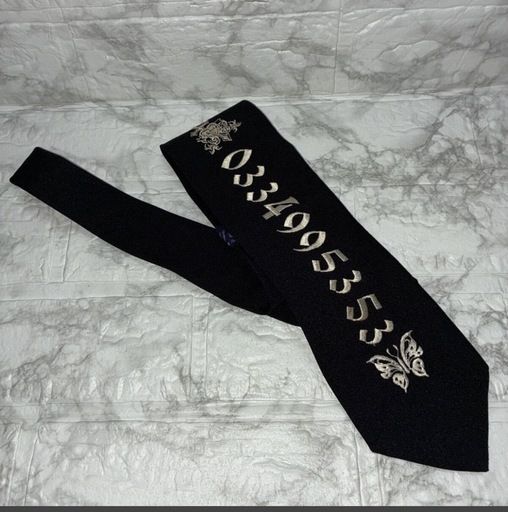 BA-TSUCLUB　ネクタイ 黒 数字とロゴ刺繍　ブラックバツクラブ 楽天市場】【中古】Ba−tsu．/BA-TSU CLUB/数字刺繍