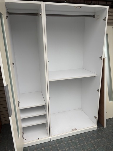 ※終了※大容量★衣類収納 ホワイト家具 クローゼット　
