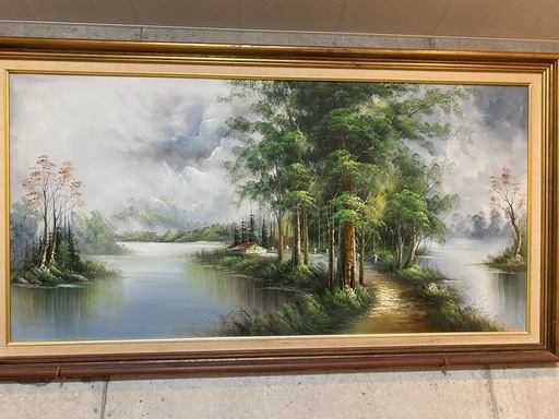 お値下げしました❗️赤い屋根のお家　風景画