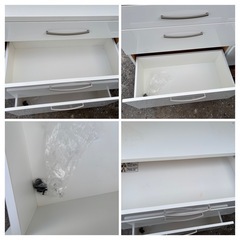 京都亀岡 ニトリ 食器棚 ホワイト ガラス扉 COPAIN -120KB-WH 配達可の画像