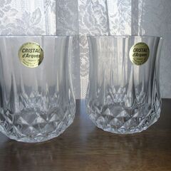 CRISTAL d'Arques グラス 合計8個 クリスタルダルク フランス製　クリスタルグラスの画像