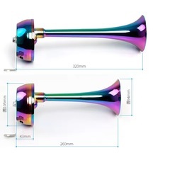 【送料込み】150dB 電子ヤンキーホーン HI/LOセット　チタン調　ラッパの画像