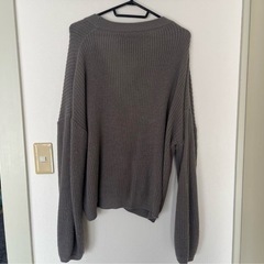 美品　グレーカーディガン　Lの画像
